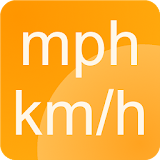 Simple speedometer km/h - mph icon