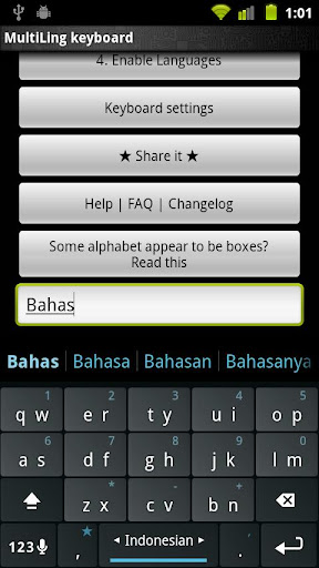 Indonesian Keyboard Plugin Screen 3