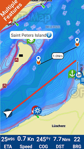 Android application Lake Lucerne Lauerz Gps Charts screenshort