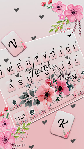 Faith Blossom Keyboard Backgro Screen 2