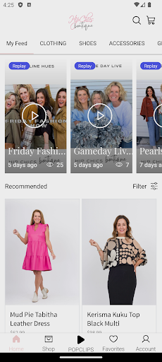 Android application Hip Chics Boutique screenshort