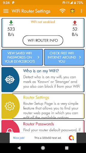 Android application Wi-Fi Router Password screenshort