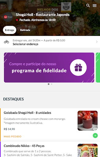 Android application Shogá Holl - Japanese Food screenshort