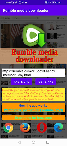 Rumbl media downloader Screenshot 1 - AppWisp.com
