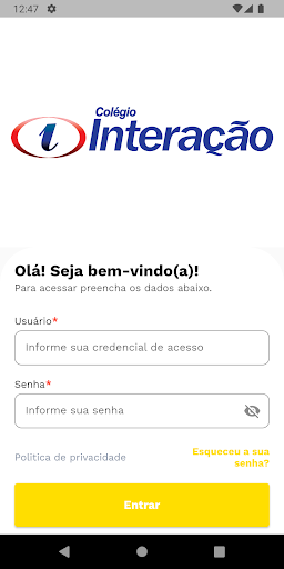 Android application Colégio Interação screenshort