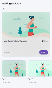 Screenshot 1 Walking app: contador de pasos android