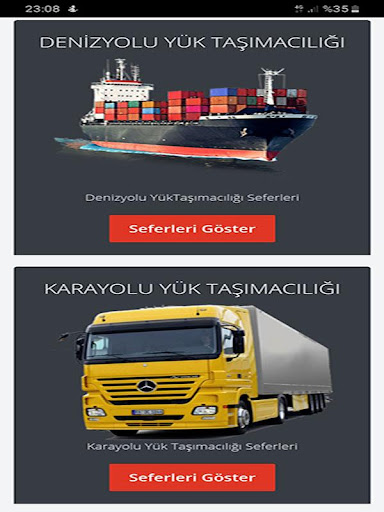 Android application HAN Yük Taşıma Platformu screenshort