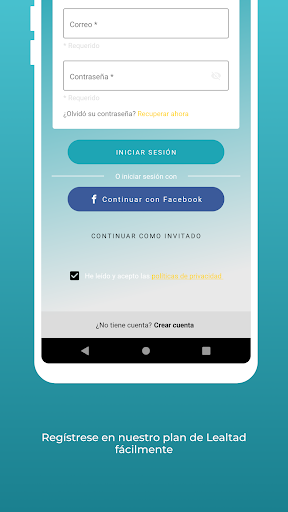 Android application Sara Gómez screenshort