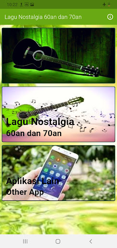 Android application Lagu nostalgia 60an dan 70n screenshort