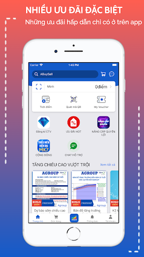 Android application Abuysell - Mua bán thời Online screenshort