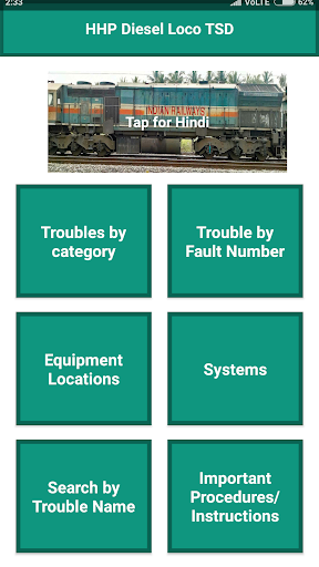 Diesel Locos Troubleshooting Screen 3