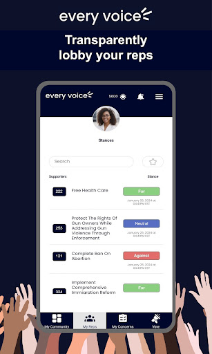 Android application Every Voice screenshort
