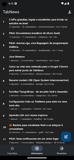 TabNews Screen 2