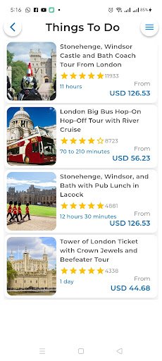 London Guide Screen 3
