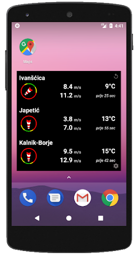 MMS4 Meteo Widget Screen 2