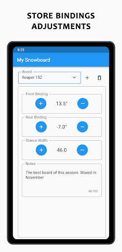 Android application MySnowboard screenshort