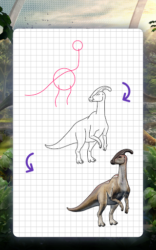 How to draw dinosaurs. Step by step lessons  screenshots 13