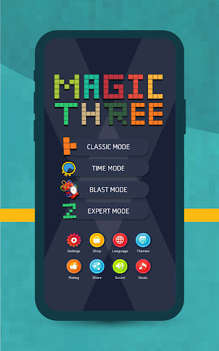 Android application Magic Three Puzzle Brain Game screenshort