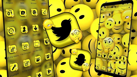 Smiley Emoji 3D Launcher Theme Unknown