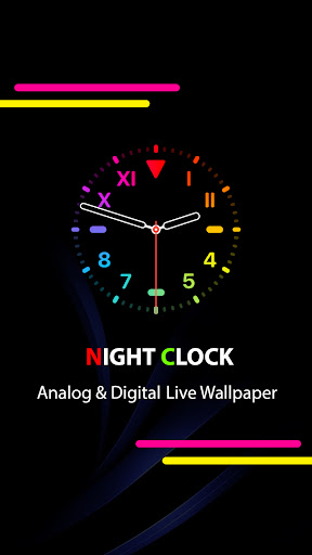 Android application Night Clock Live Wallpaper screenshort