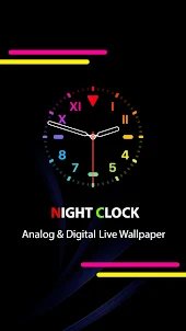 Night Clock Live Wallpaper