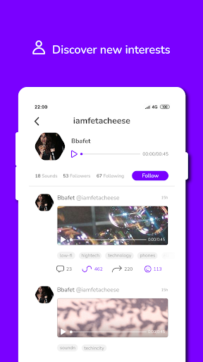 Screenshot of Soundn - Podcast social app