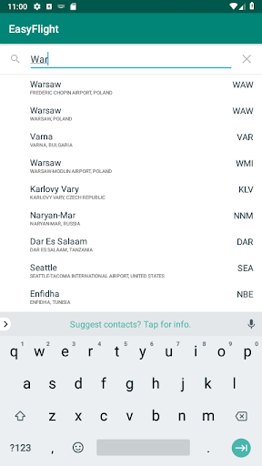 EasyFlight Screen 2