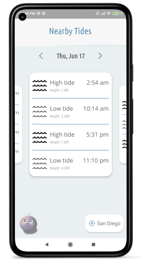 Android application Tides, by Uvita: World's tide screenshort