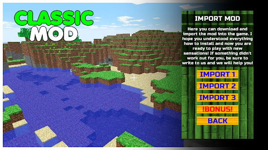 Classic Minecraft Mod for MCPE 1.7 APK screenshots 2