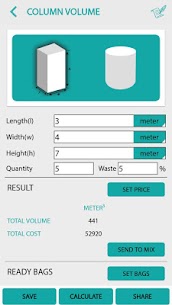Concrete Volume Calculator–Construction Calculator 1.4 Apk 5