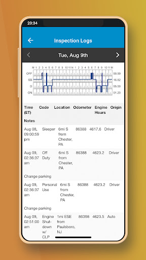 Android application S13 ELD screenshort