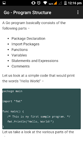 Learn Golang Screen 2