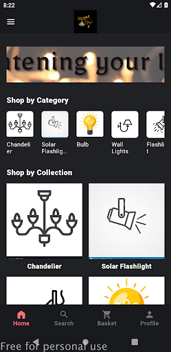 Android application الامير للانارة screenshort