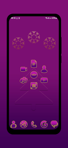 Pink Purple Christmas Icons Screen 2