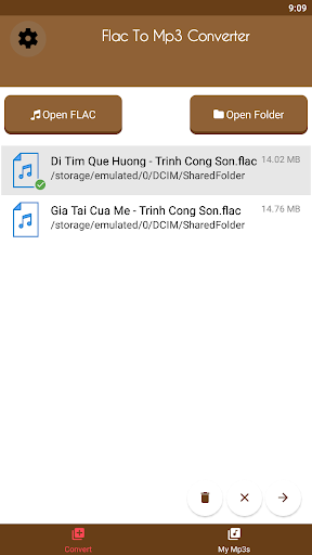 Android application FLAC to MP3 Converter screenshort