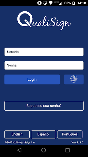 Android application QualiSign screenshort