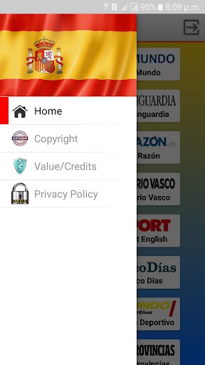 Android application Spanish Newspapers screenshort