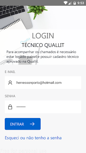 Android application Quallit Técnicos screenshort