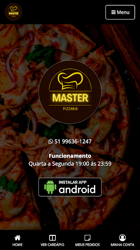 Android application Master Pizzaria screenshort