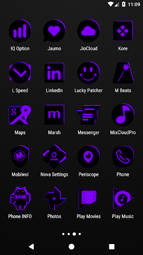 Flat Black and Purple Icon Pack ✨Free✨