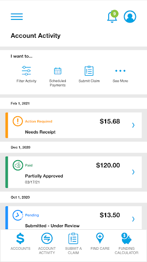 Android application MBH Spending Account screenshort
