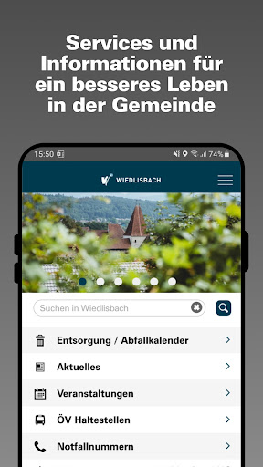 Android application Gemeinde Wiedlisbach screenshort