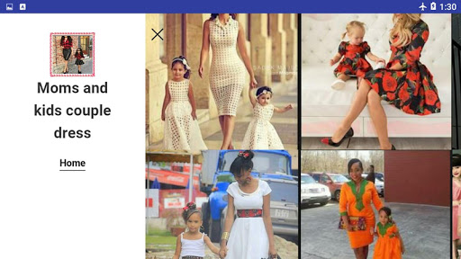 Moms and kids couple dress