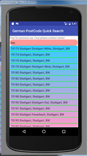 German Post Code Quick Search