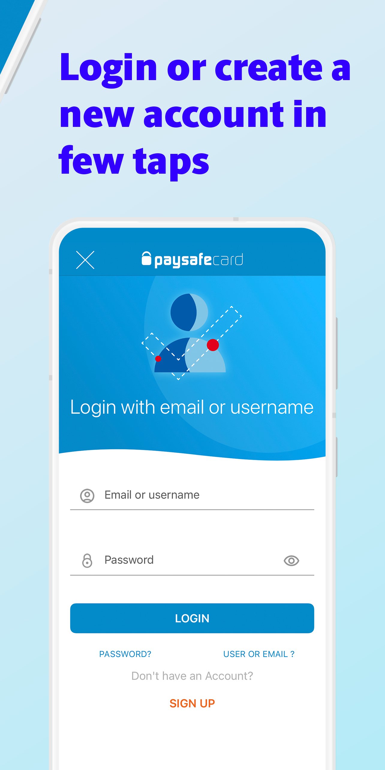 Android application paysafecard - prepaid payments screenshort