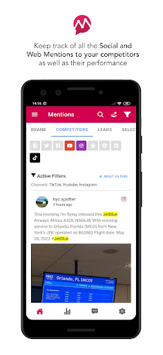 Screenshot of Mentionlytics Brand Monitoring