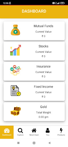 Android application Univesto FinancePro screenshort