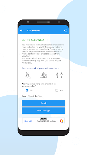 C-Screener - Health Checklist Screen 2