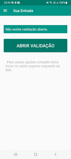 Sua Entrada Check Screen 2