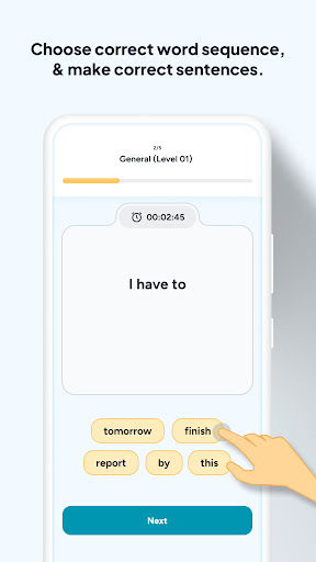 Screenshot of English Sentence Make & Learn